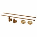 Jones Stephens Brushed Bronze 3/8 in. x 20 in. Lavatory Supply and 3/8 in. x 5/8 in. Straight Stop Kit S1035BB